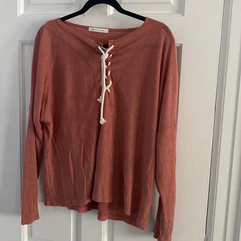 Salmon Long Sleeve Top